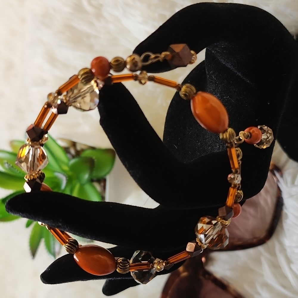 Beautiful Handcrafted Beaded Double Loop Wrap Bra… - image 3